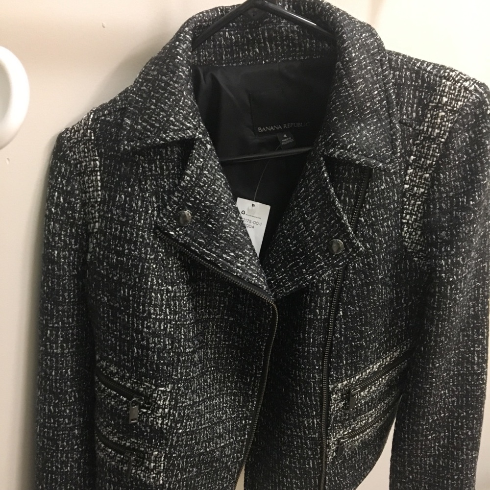 Banana Republic tweed Moto jacket